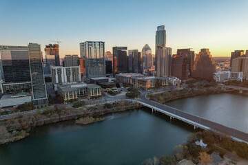 Fototapeta premium Austin Texas skyline at Sunset 14