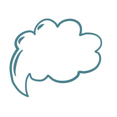 Speech bubble message line doodle