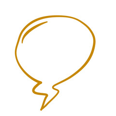 Speech bubble message line doodle