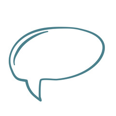 Naklejka premium Speech bubble message line doodle