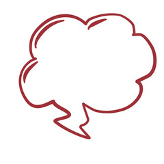 Speech bubble message line doodle
