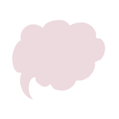 Speech bubble message line doodle