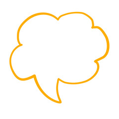 Speech bubble message line doodle