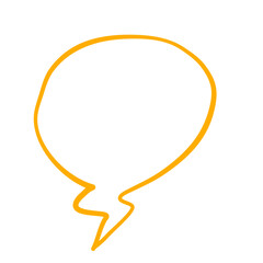 Speech bubble message line doodle