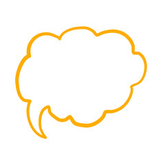 Speech bubble message line doodle