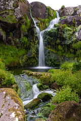 Fototapeta na wymiar Svartafoss Waterfall in the Faroe Islands