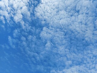 Sky texture and white clouds in the daytime nature background