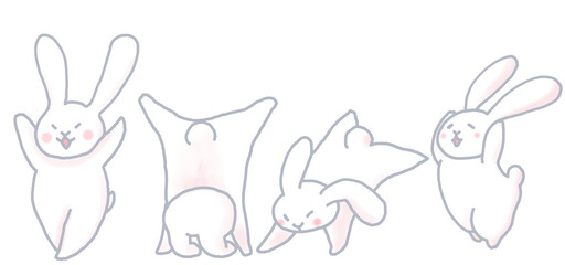 うさぎの側転