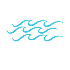 Fototapeta na wymiar line water waves icon