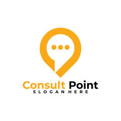 consult point logo vector design template