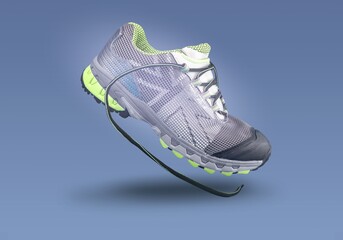 New men's fashion sneaker on a background, sport lifestyle concept.