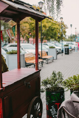 Chinese restaurant interior. Asian institution.