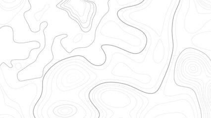 The black on white contours vector topography stylized height of the lines. The concept of a conditional geography scheme and the terrain path. Ultra wide. Map on land vector terrain Illustration.