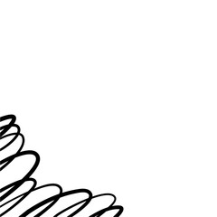 Abstract scribble line corner border