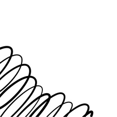 Abstract scribble line corner border