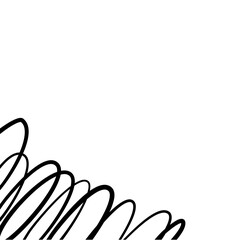 Abstract scribble line corner border