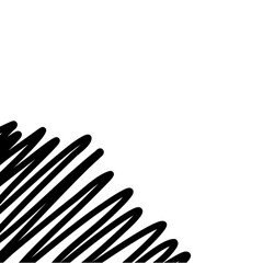 Abstract scribble line corner border