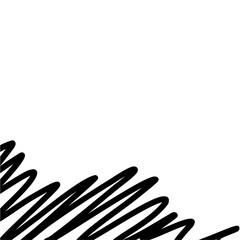 Abstract scribble line corner border