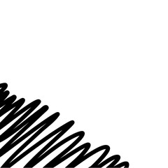 Fototapeta premium Abstract scribble line corner border