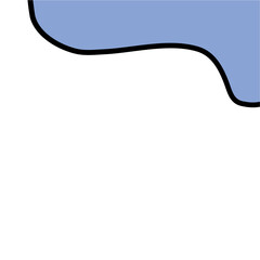 Top corner border liquid drop