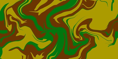 Wavy brown green background. Green army pattern background . military green watercolor abstract