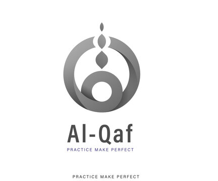 Creative Arabic calligraphy Letter Mean in English ( Q ) , Arabic Design ,Vector illustration design