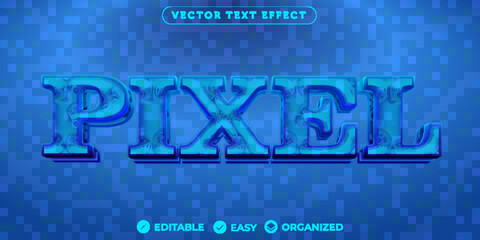Pixel Text Effect,Fully Editable Font Text Effect