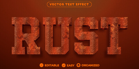 Rust Text Effect,Fully Editable Font Text Effect