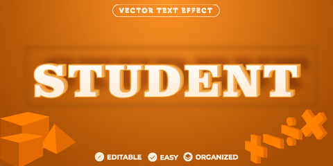 Student Text Effect,Fully Editable Font Text Effect