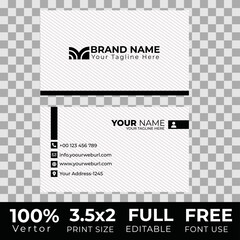 Simple Color White business card template
