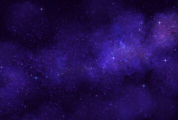 Fototapeta premium 背景素材_水彩テクスチャ_夜空