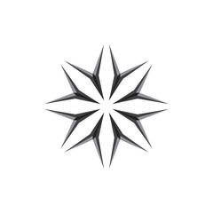 3D Rotation Y letter logo, Star logo design vector