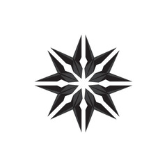 3D Rotation Y letter logo, Star logo design vector