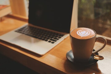 coffee and laptop