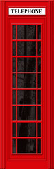 red telephone box, digital sticker, interior
