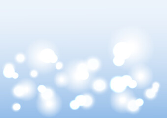 Abstract bright bokeh on blue blur background