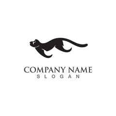 Monkey animal logo design template illustration vector