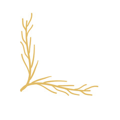 Foliage Botanical floral corner border