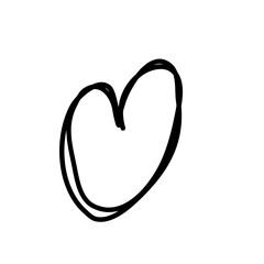 Doodle love heart romantic