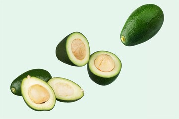 Tasty ripe fresh green Avocado vegetable.