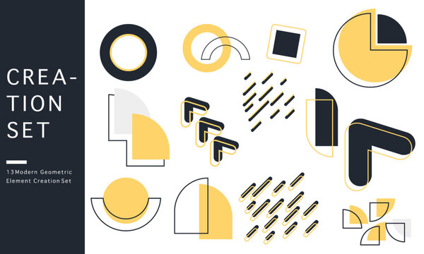 set of elements geometric for your design
