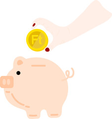 Hungarian Flag hand drawn,Hungarian forint hand drawn