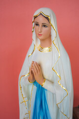 Our Lady of Lourdes Virgin Mary catholic religious statue