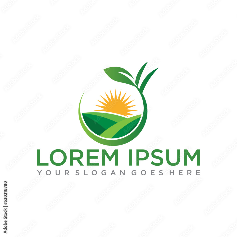 Poster farm logo , agriculture logo vector