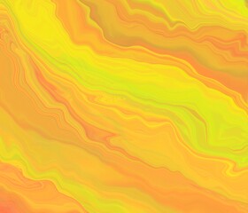 Aesthetic liquid yellow abstract background with waves.