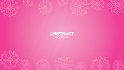 pink abstract background with flower decoration