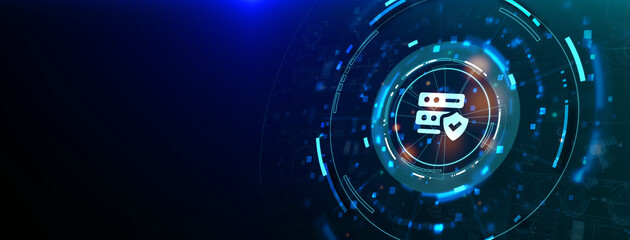 Cyber security data protection business technology privacy concept. 3d illustration