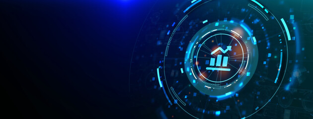 Business, Technology, Internet and network concept. Financial Graph. Stock Market chart. Forex Investment. 3d illustration