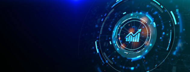 Business, Technology, Internet and network concept. Financial Graph. Stock Market chart. Forex Investment. 3d illustration