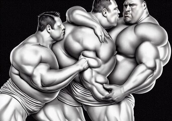  ilustracion gay muscle man